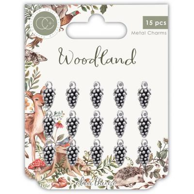 Craft Consortium Woodland Metal Charms - Silver Pine Comb